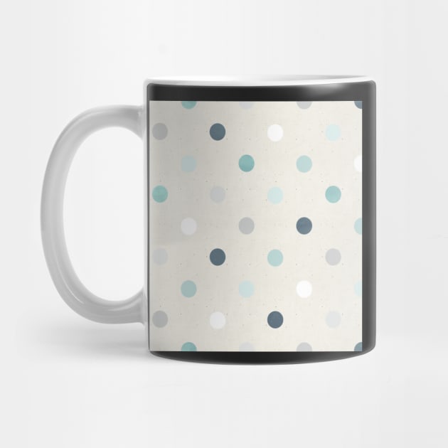 Modern Polka Dots in Blue by greenoriginals